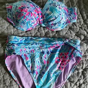 Lilly Pulitzer High Waist Bikini BNWOT Size 14